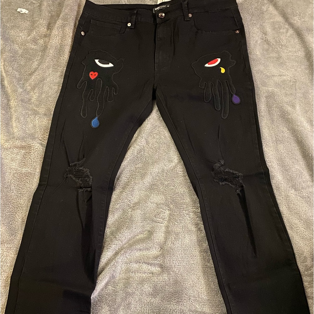 Men’s brand new black denim jeans